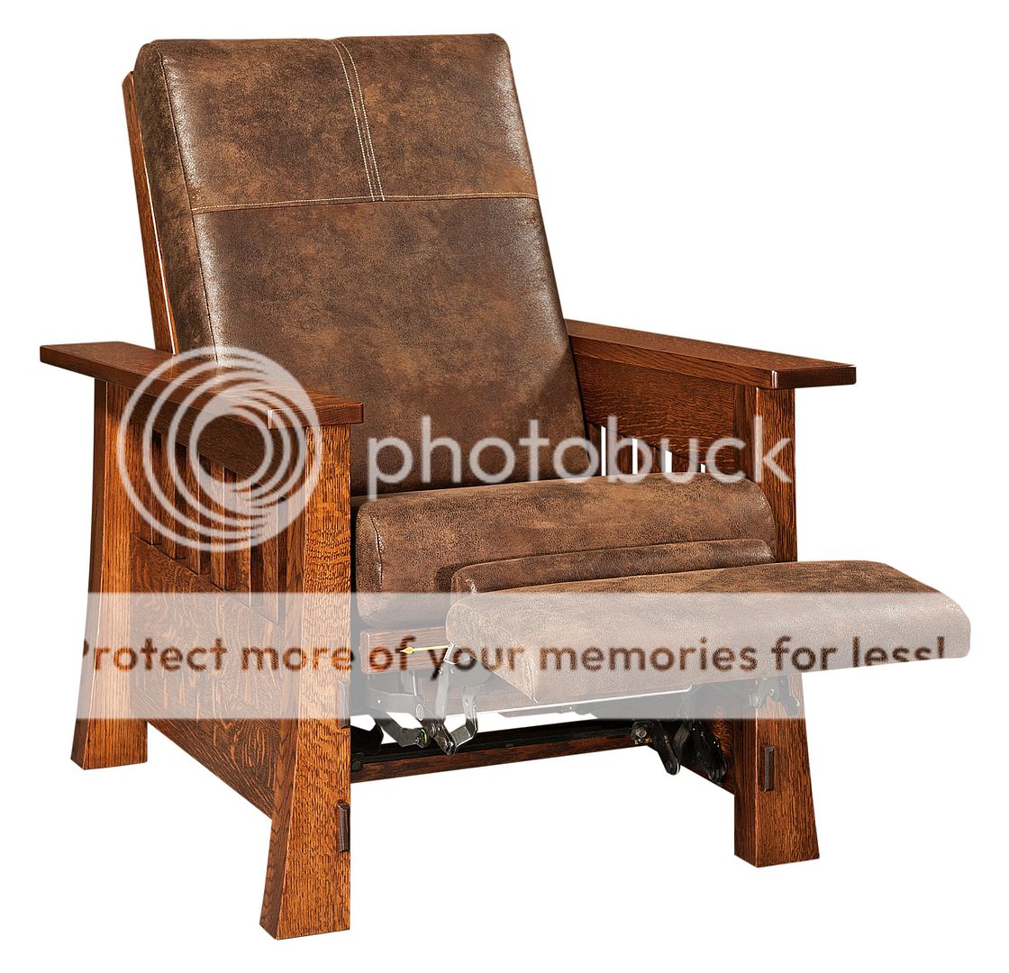 Amish Mission Arts & Crafts Mesa Recliner Accent Chair Solid Wood